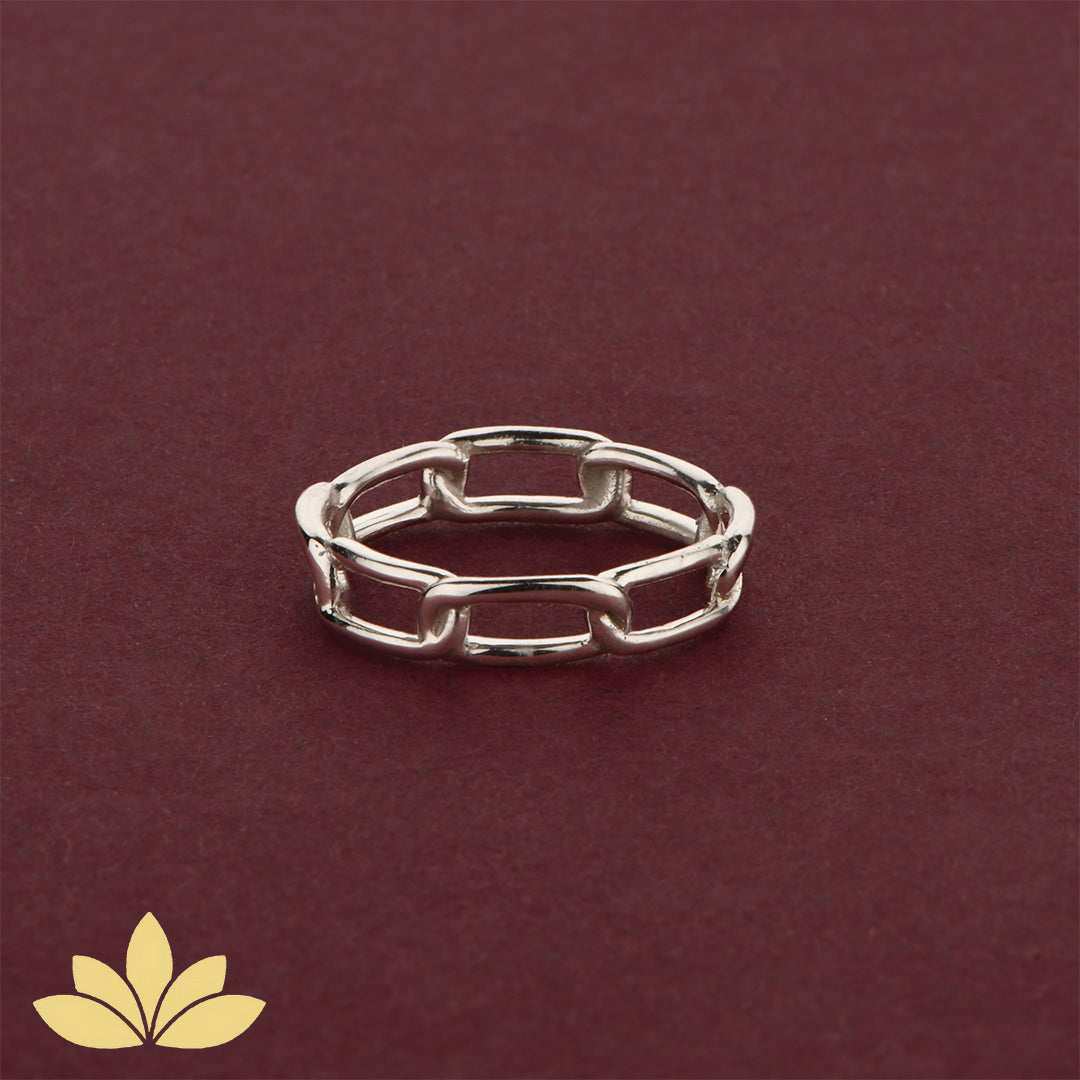 Buy Zavya 92.5 Sterling Silver Chain Ring for Women Online At Best Price @  Tata CLiQ